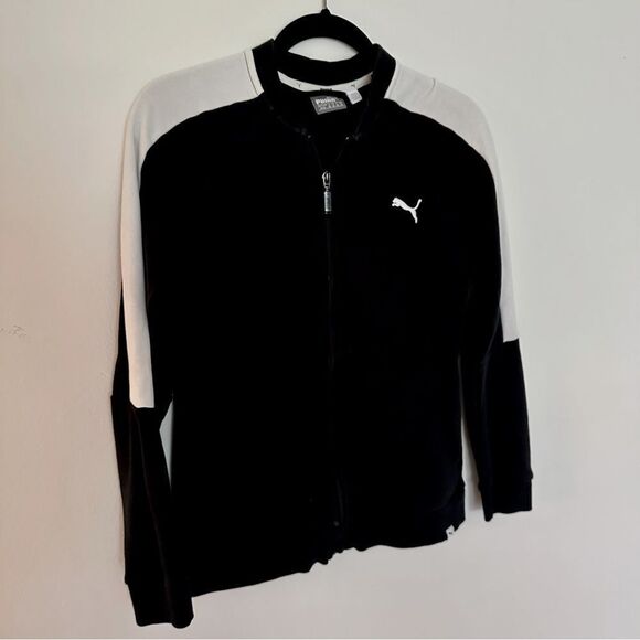 Puma Full Zip Up In Black And White Vintage Y2K - Picture 2 of 6